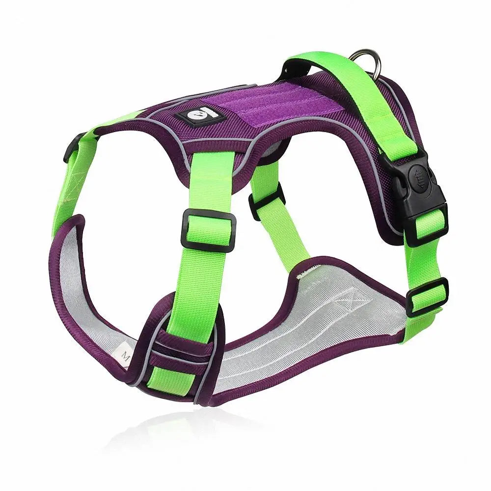 Labrador Collar Army Reflective Adjustable Harness