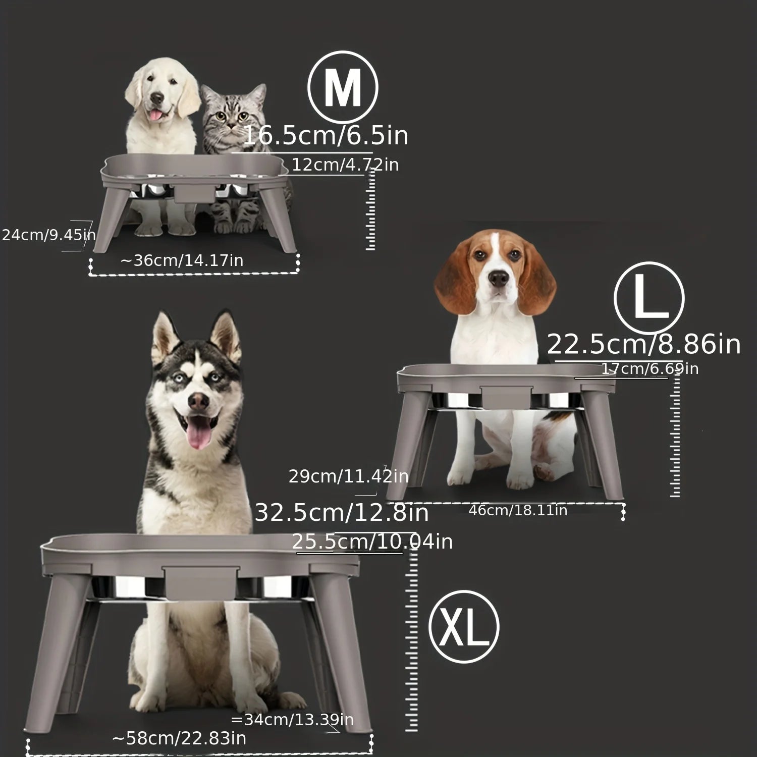 Elevated dog bowls