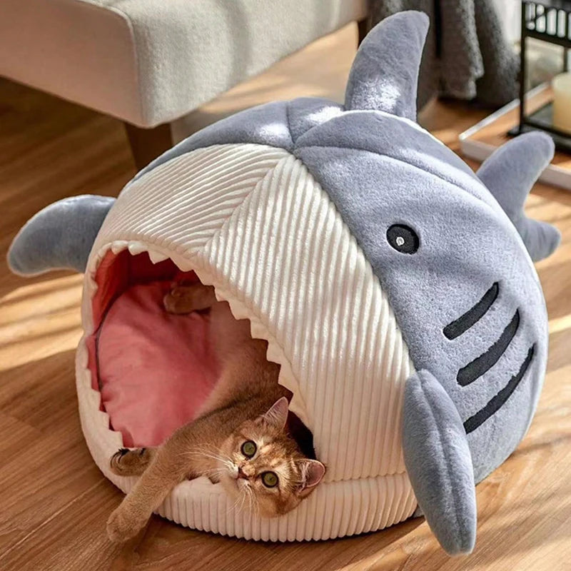 Cartoon Shark Bed for Cats