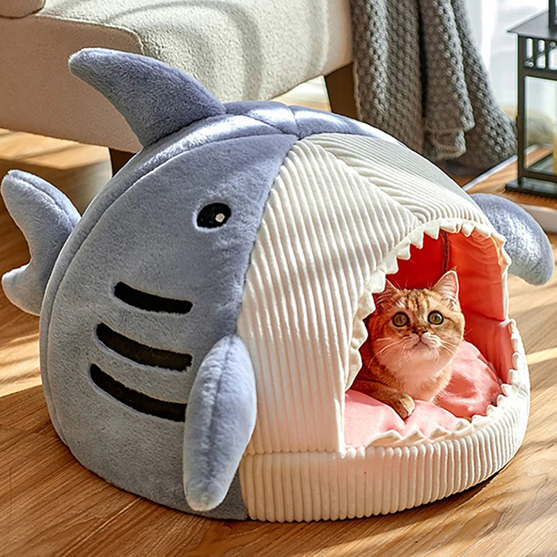 Cartoon Shark Bed for Cats