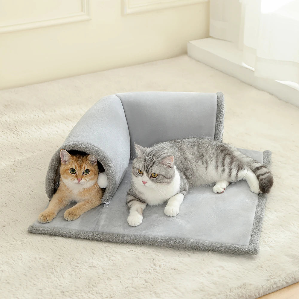 Cat Bed with Tunnel