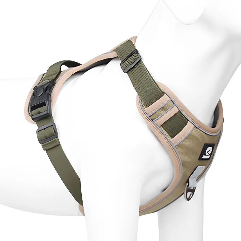 Labrador Collar Army Reflective Adjustable Harness