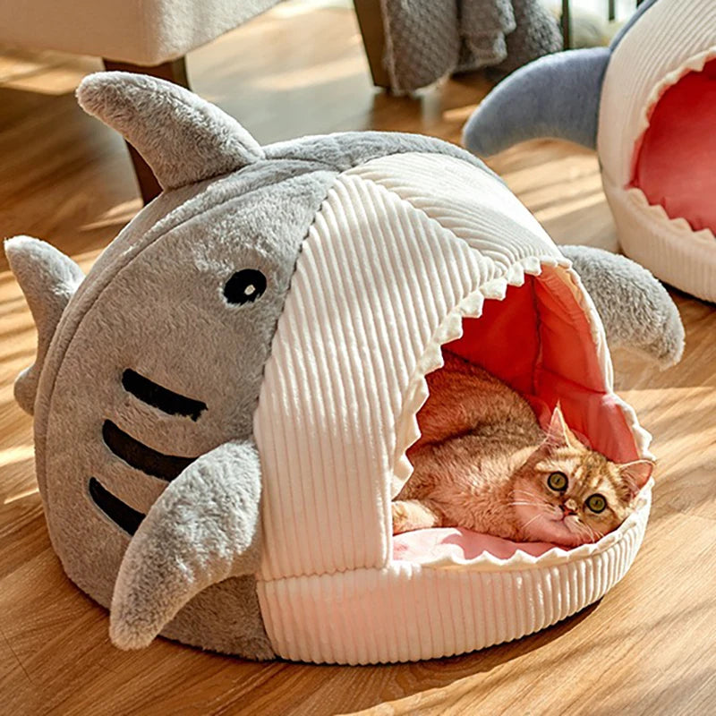 Cartoon Shark Bed for Cats