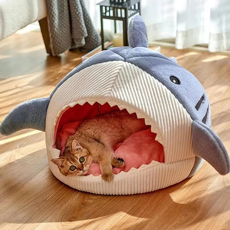 Cartoon Shark Bed for Cats