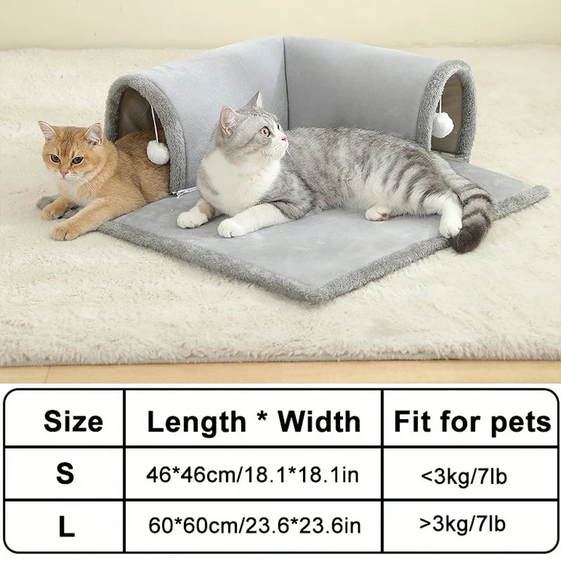 Cat Bed with Tunnel